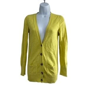 Mossimo Supply Co Cardigan Knit Yellow Lightweight Cotton XS/TP